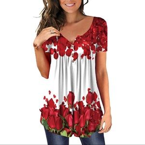 Women's Shirts Casual Blouse Short Sleeve